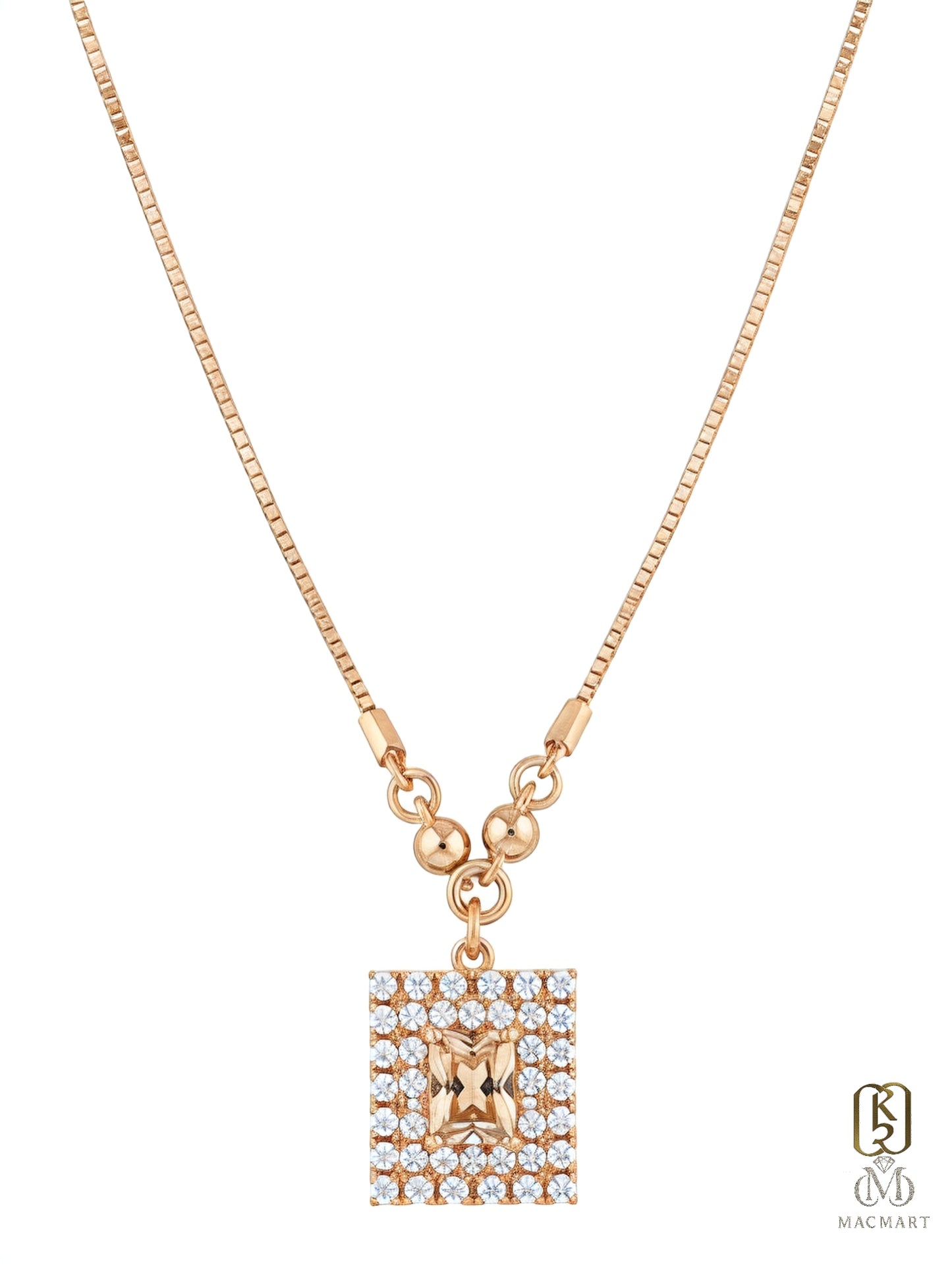 Rose geo pandant by karizma luxe